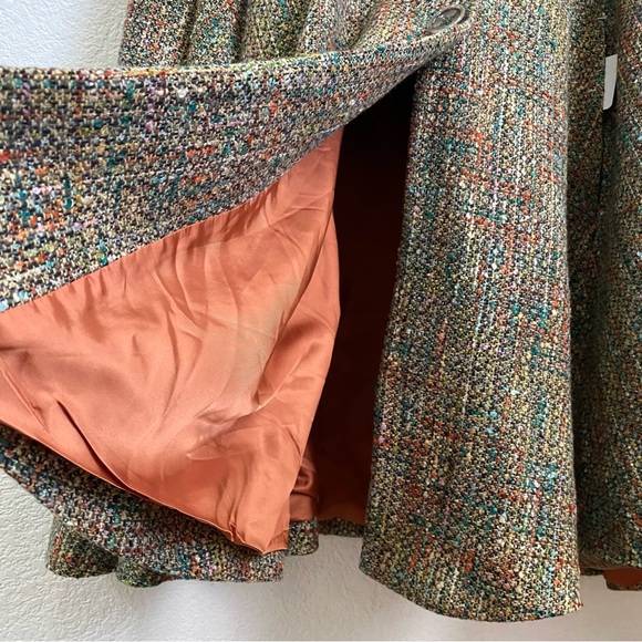 DAM Fashion DEBORAH ANN MACK Lambskin Tweed Wool Poncho Cape With Armhole Size 8 - Picture 9 of 16